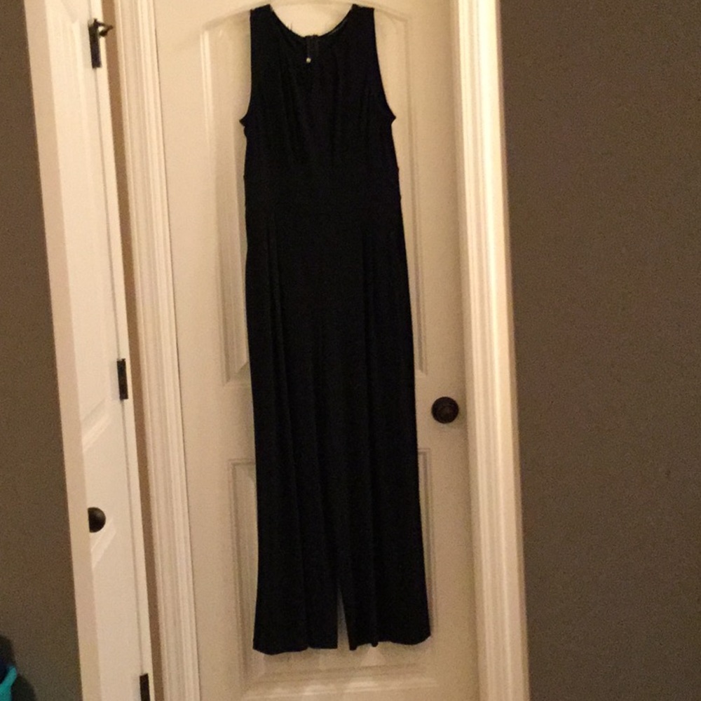 Wide-legged jumpsuit.